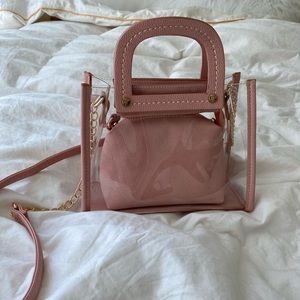 Clear pink bag 💕
